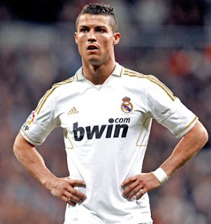 Cristiano Ronaldo on the Real Madrid home jersey 2011-2012