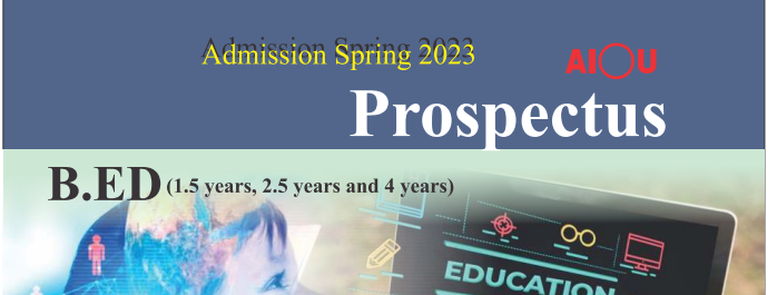 AIOU B.Ed. prospectus for 2023