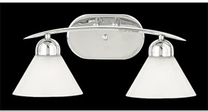 Quoizel DI8502C Demitri 2 Light Bath & Vanity Fixture Polished Chrome