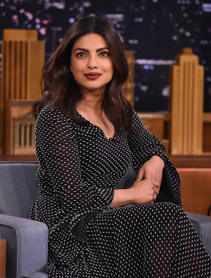 Priyanka Chopra in Rosetta Getty on The Tonight Show Starring Jimmy Fallon