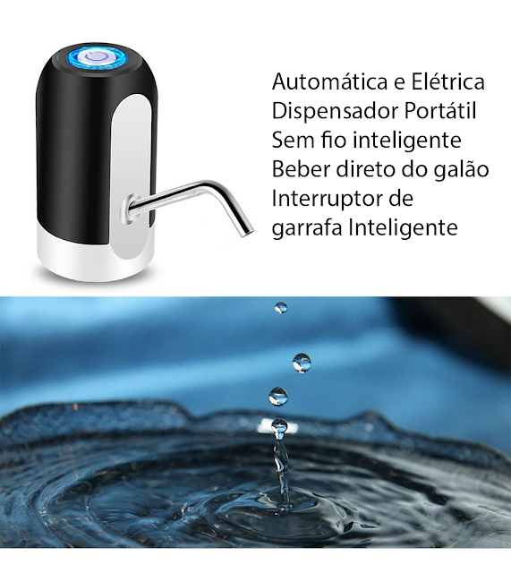 Compra online de Casa-bomba de garrafa de água carregamento usb dispensador  elétrico de água potável interruptor de garrafa de água