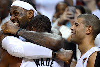 Lebron Hugging Wade