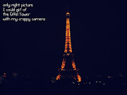 . but seeing the Eiffel Tower in the pitch dark, all lit up—it actually . (eiffel tower)