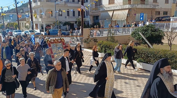 Φωτογραφίες από την υποδοχή της εικόνας του Αγίου Γεωργίου στη Στυλίδα