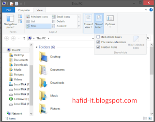 Cara menampilkan file / folder terhidden