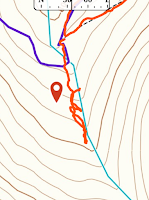 Map for trail to Gloria Falls