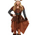 Viking Barbarian Queen Fancy Dress Costume UK | Ladies Medieval Dress