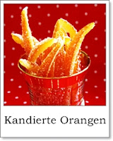 Kandierte Orangen in Streifen oder mit Schokolade