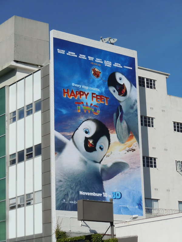 Huge Happy Feet Two billboard