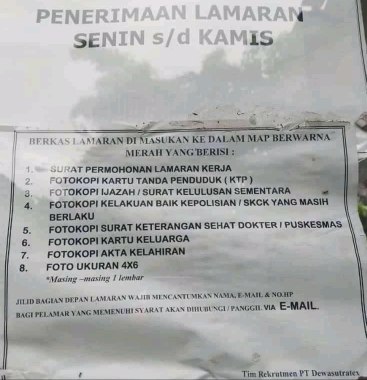 Lowongan Kerja Pt Dewa Sutratex 2020 Kirim Lamarannya Senin Kamis 2021