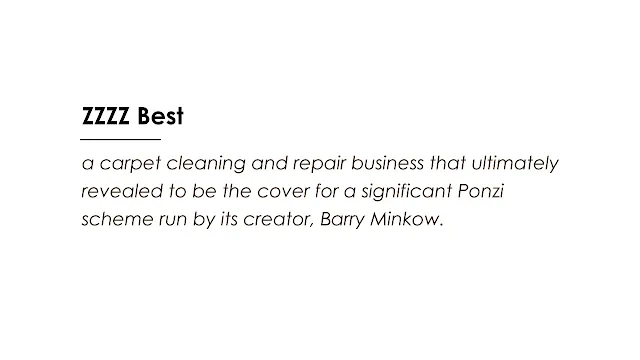 a carpet cleaning and repair business that ultimately revealed to be the cover for a significant Ponzi scheme run by its creator, Barry Minkow.