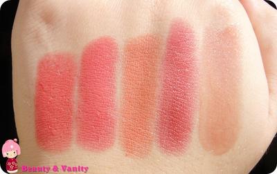I miei rossetti: Arancio/Corallo - swatches