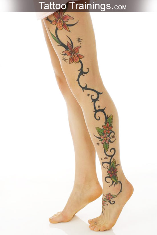 beautiful flower tattoos. Beautiful flower tattoo on
