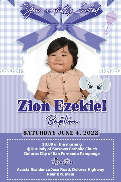 This template is a wedding invitation layout, but it can be used for baptism, confirmation, or a baby shower!