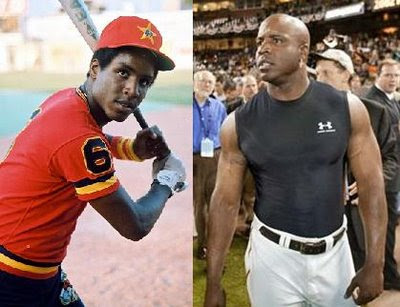 barry bonds before and after steroids. efore and after steroids.