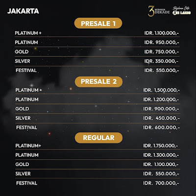 Harga Tiket Konser Ari Lasso 3 Dekade Perjalanan Cinta Jakarta