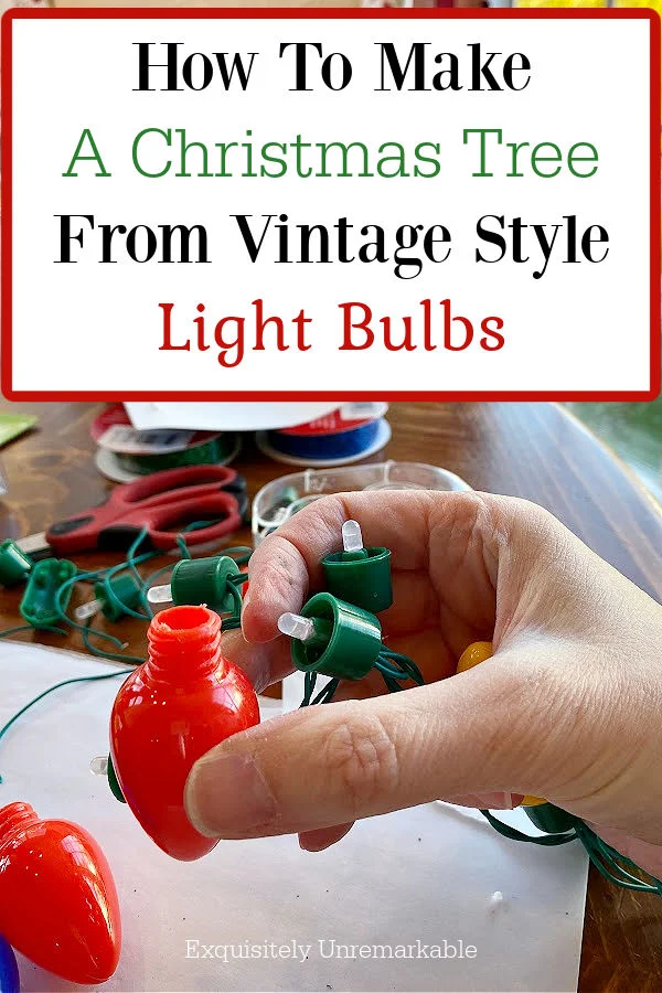 How To Make  A Christmas Tree  From Vintage Style  Light Bulbs
