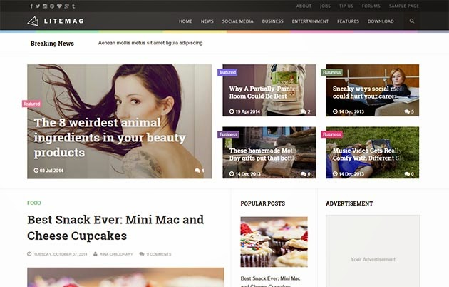 Litemag Clean & Responsive Blogger Template