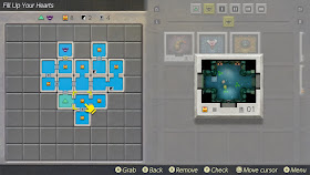 screenshot of the Chamber Dungeon menu - it's the challenge, where you have to fill a heart shape