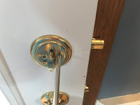 Removing the old deadbolt