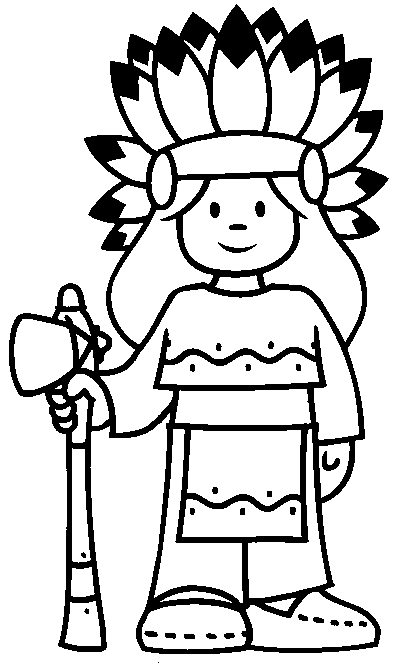 Indian Coloring Pages