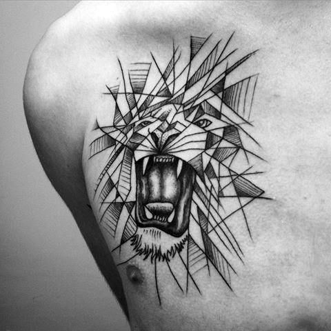 Abstract-lion-tattoo