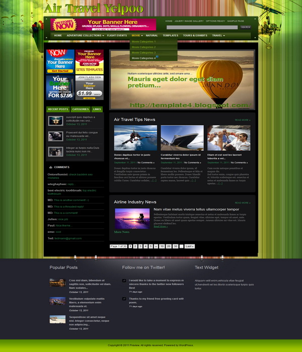 Air Travel Yelpoo WordPress Theme