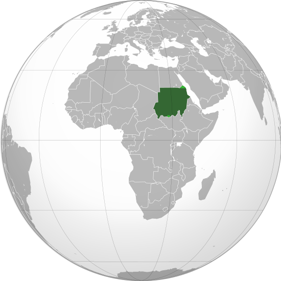 Letak negara Sudan