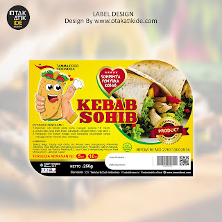 Desain label produk kebab