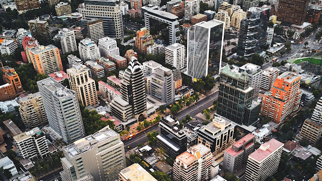 City, Architecture, Road, Roofs, Aerial View