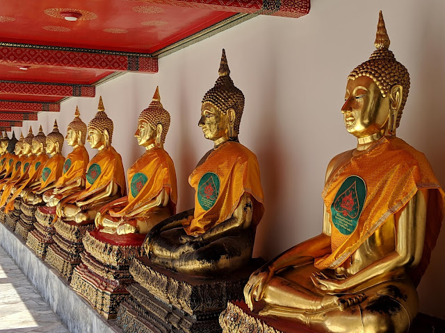 Buddha statues at Wat Pho in Bangkok, Thailand