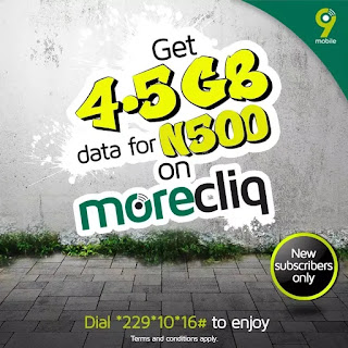 m dorsum amongst unopen to other scintillating update Activate Latest 9Mobile Data Offer of 4.5GB for Just N500