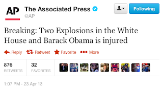 AP 23 April 2013 1:07 PM EDT Hacked Twitter headline