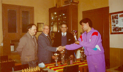 Campeonato Social de Partidas Rápidas del Sant Andreu 1990, entrega de premios