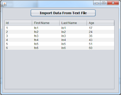  How To Populate JTable From Txt File Text Using Java NetBeans Java Import Text File Data To JTable