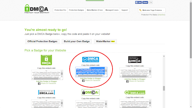 Cara Memasang Widget DMCA Protection di Blog