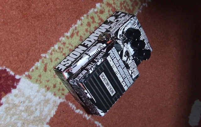 stickered guitar pedal distortion stickered