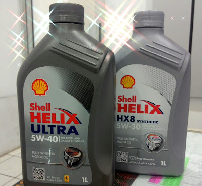 Shell Helix Ultra 5w40 dan Shell Helix HX8 5w30