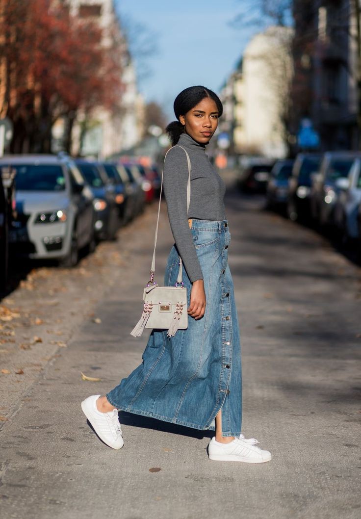 Midi Jean Skirts