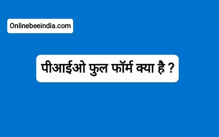 PIO Full Form in Hindi ?