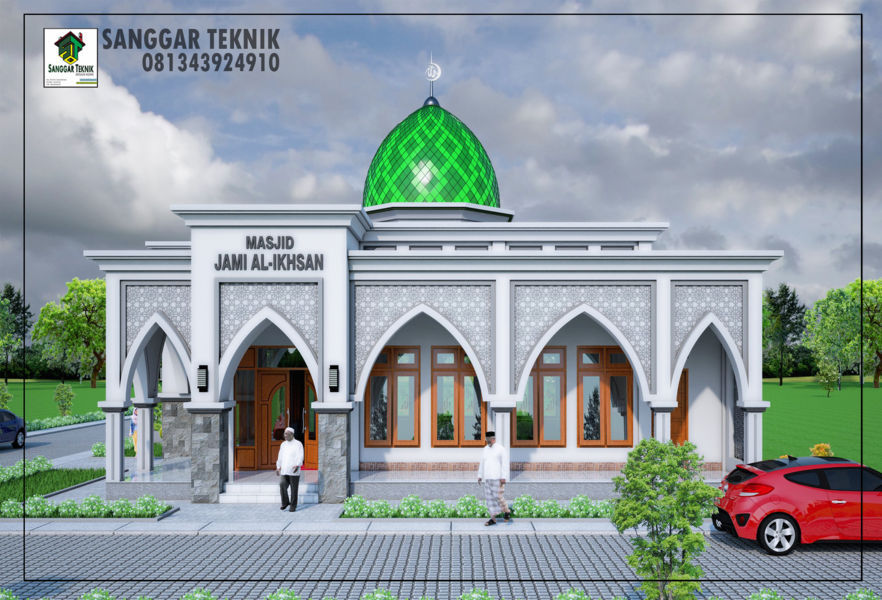 GAMBAR DESAIN  MASJID  12x12 MINIMALIS MODERN  SANGGAR TEKNIK