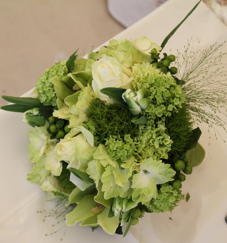 This first image of the green wedding bouquet was taken by Jonny Draper