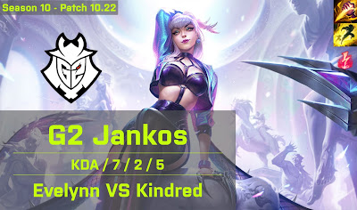 G2 Jankos Evelynn JG vs Kindred - EUW 10.22