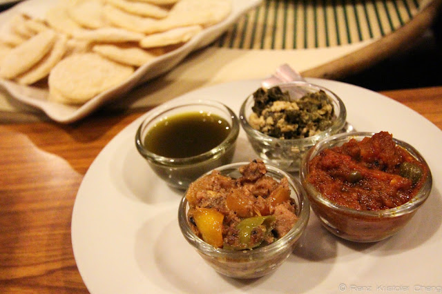 The Starter: Pizzettes with four sauces