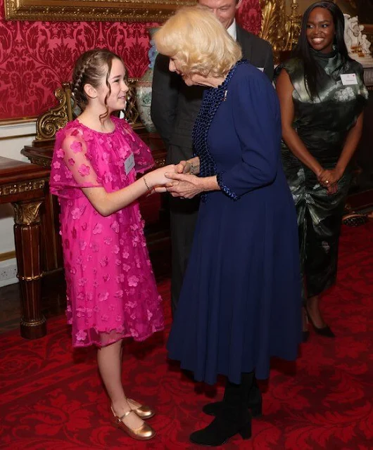 The 50 finalists of the children’s writing competition, their parents and carers came together at Buckingham Palace