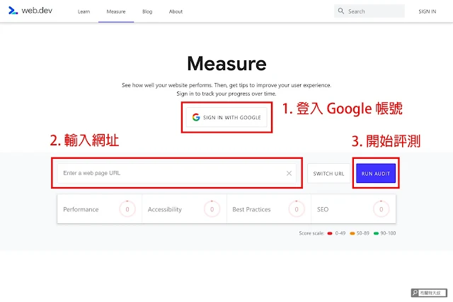 【網站經營】利用 web.dev 測量工具幫網站健檢，找出 SEO 及使用者體驗問題 - Measure 是免費的測量工具，任何人都可以輕易使用