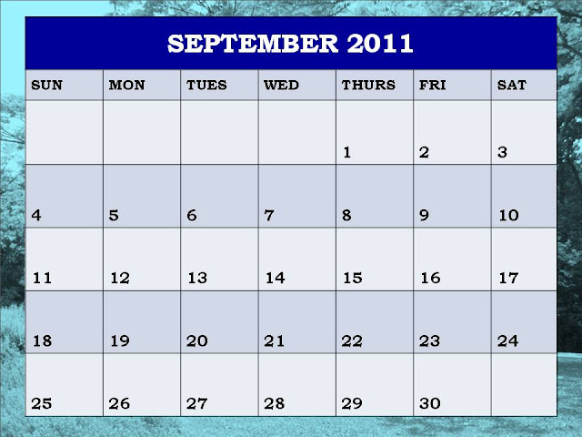 september 2011 blank calendar. Blank Calendar 2011 September