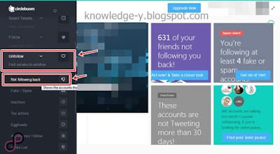 شرح كيفة الغاء متابعة من لا يتابعك عل تويتر عبر اداة Circleboom