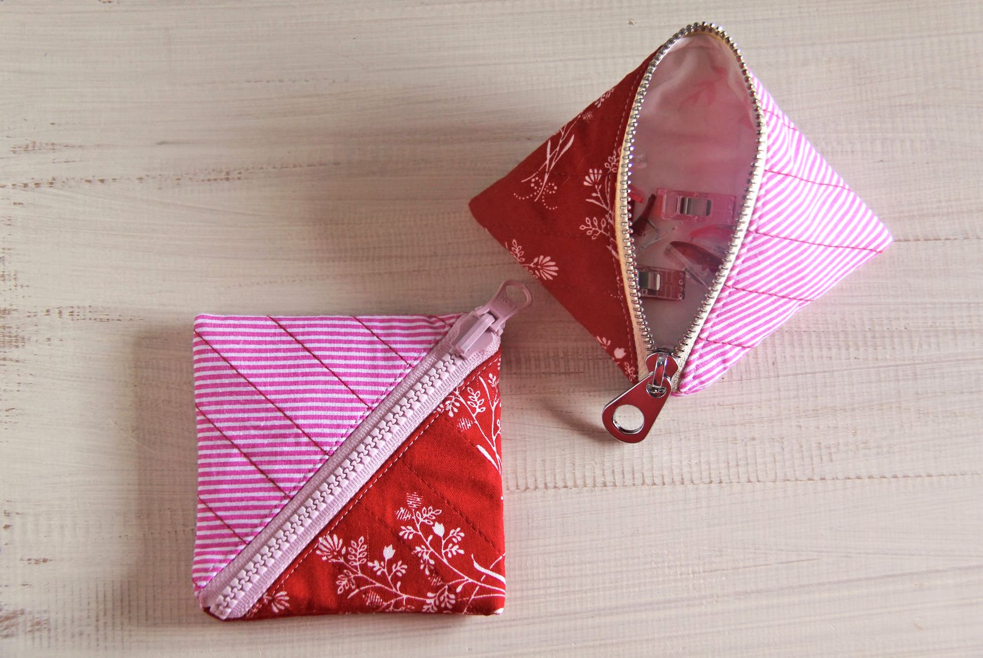 Half-square Triangle Pouch Tutorial