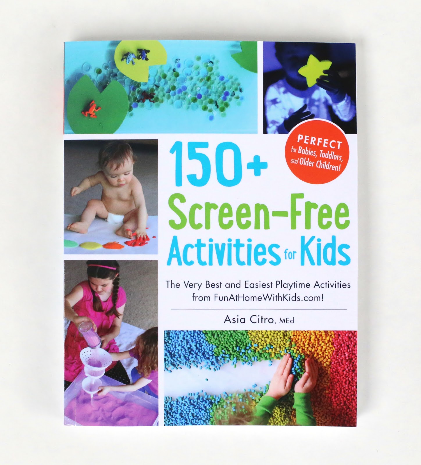 The 150+ Screen-Free Activities for Kids book has 72 activities for babies!  It would make a great creative baby shower gift.
